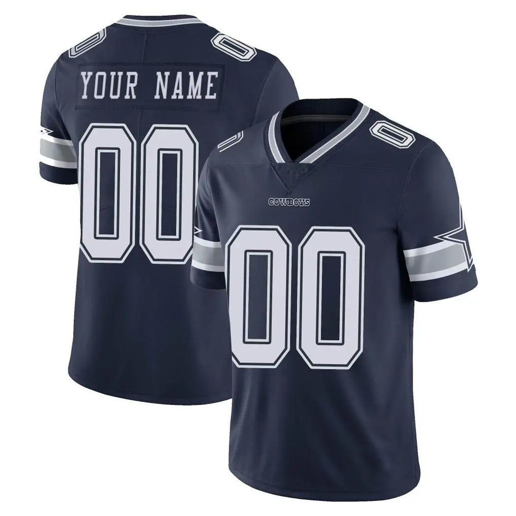 Fenge Custom D.Cowboys Navy Vapor Untouchable Limited Home Game Any Name & Numbers Stitched Jerseys