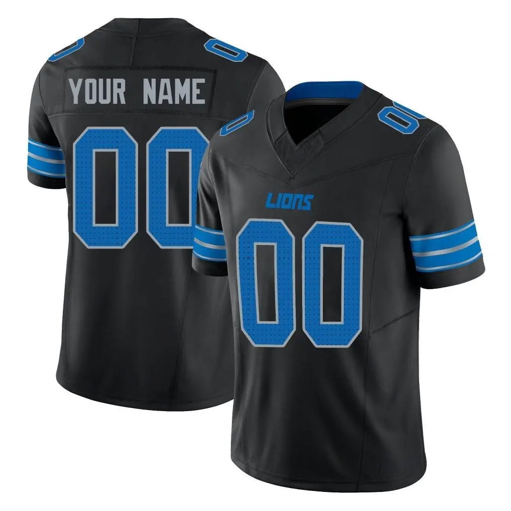 Fenge Custom D.Lions Black Alternate Vapor F.U.S.E. Limited Home Game Any Name & Numbers Stitched Jerseys