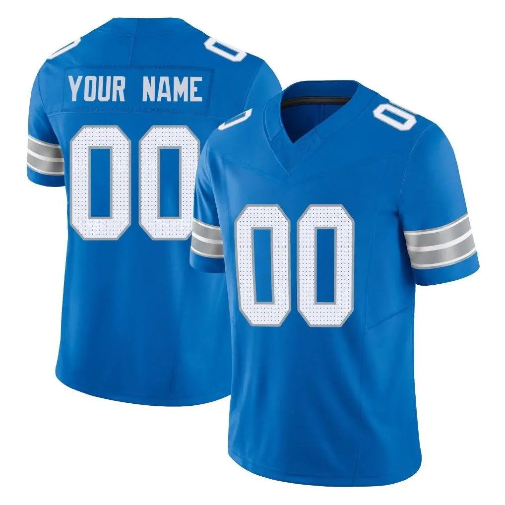 Fenge Custom D.Lions Blue Limited Vapor F.U.S.E. Alternate Home Game Any Name & Numbers Stitched Jerseys