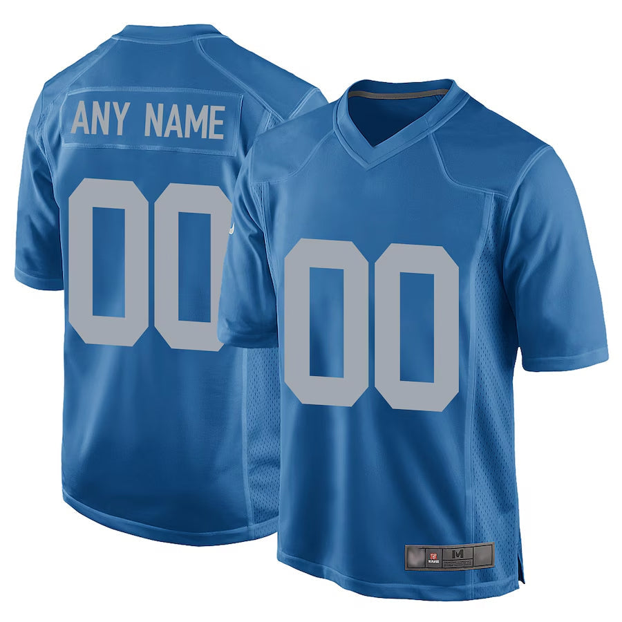 Fenge Custom D.Lions Blue Replica Game Alternate Stitched Jerseys