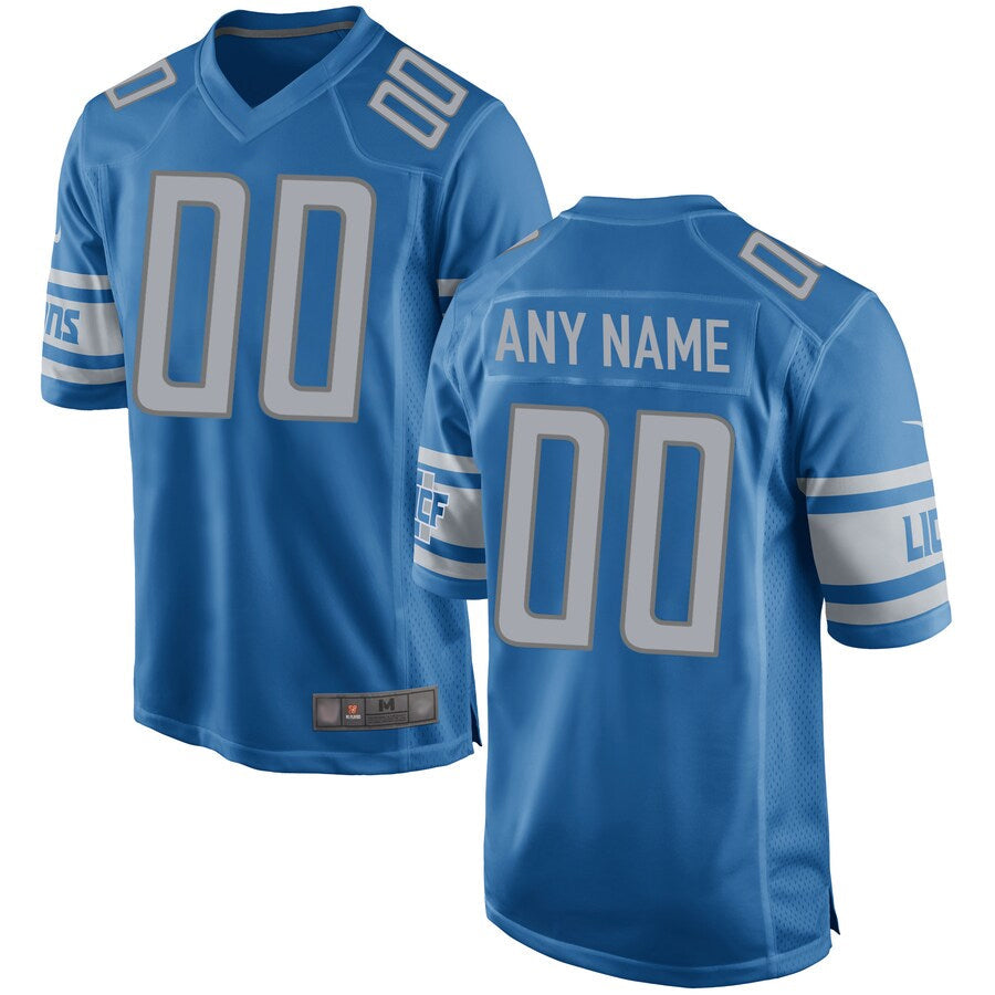 Fenge Custom D.Lions Blue Replica Game Stitched Jerseys