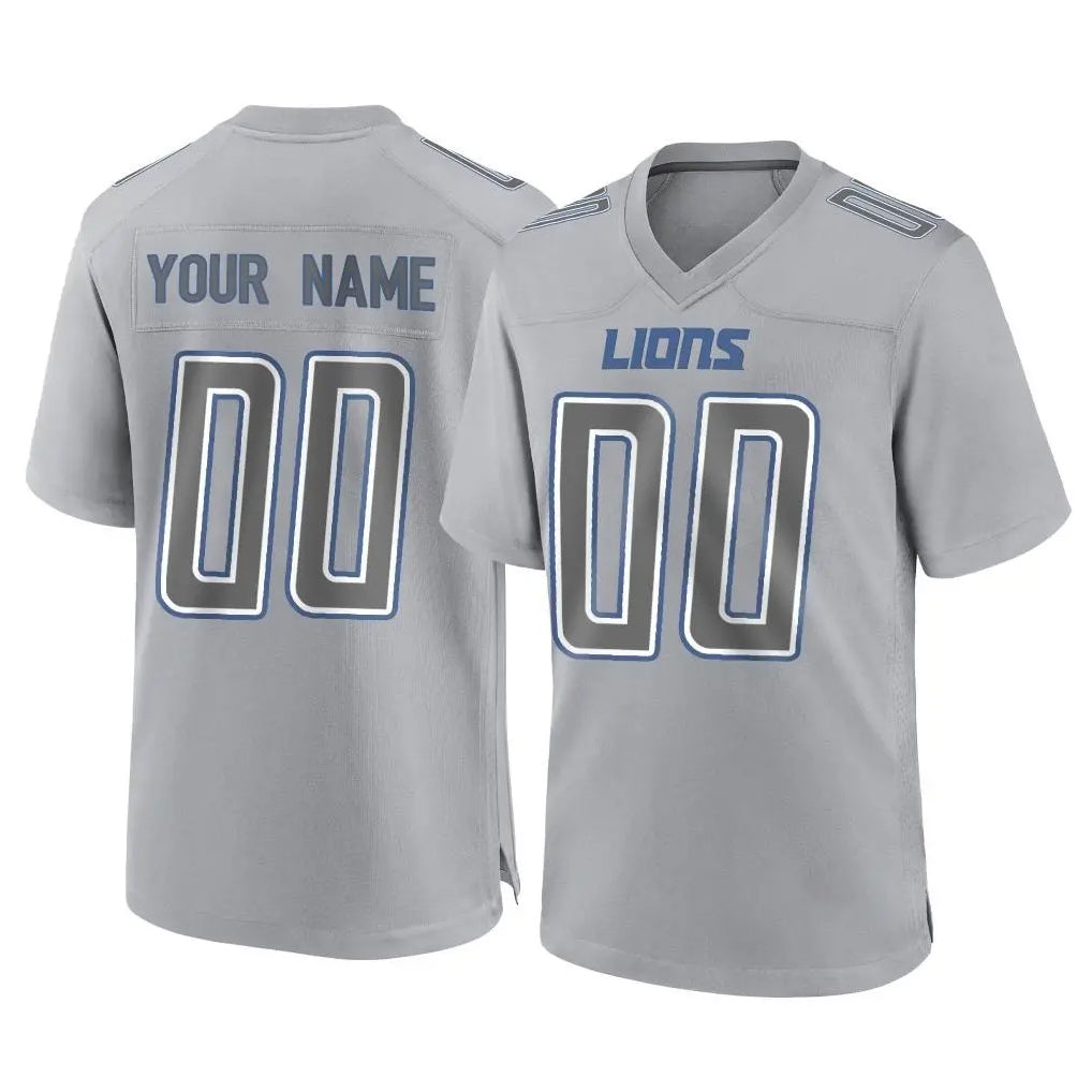 Fenge Custom D.Lions Gray Atmosphere Fashion Home Game Any Name & Numbers Stitched Jerseys