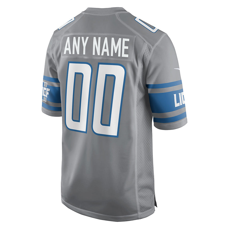 Fenge Custom D.Lions Gray Replica Game Stitched Jerseys