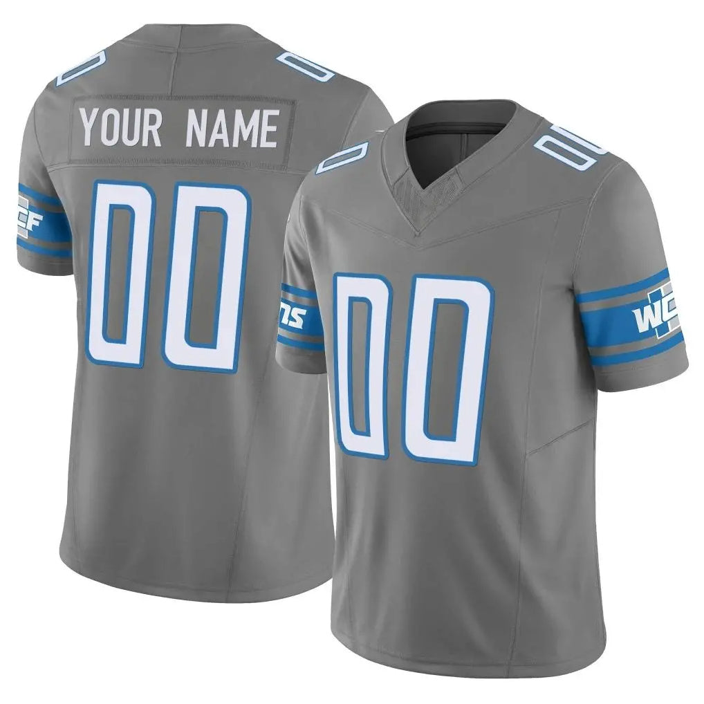 Fenge Custom D.Lions #Gray Vapor F.U.S.E. Limited Home Game Any Name & Numbers Stitched Jerseys