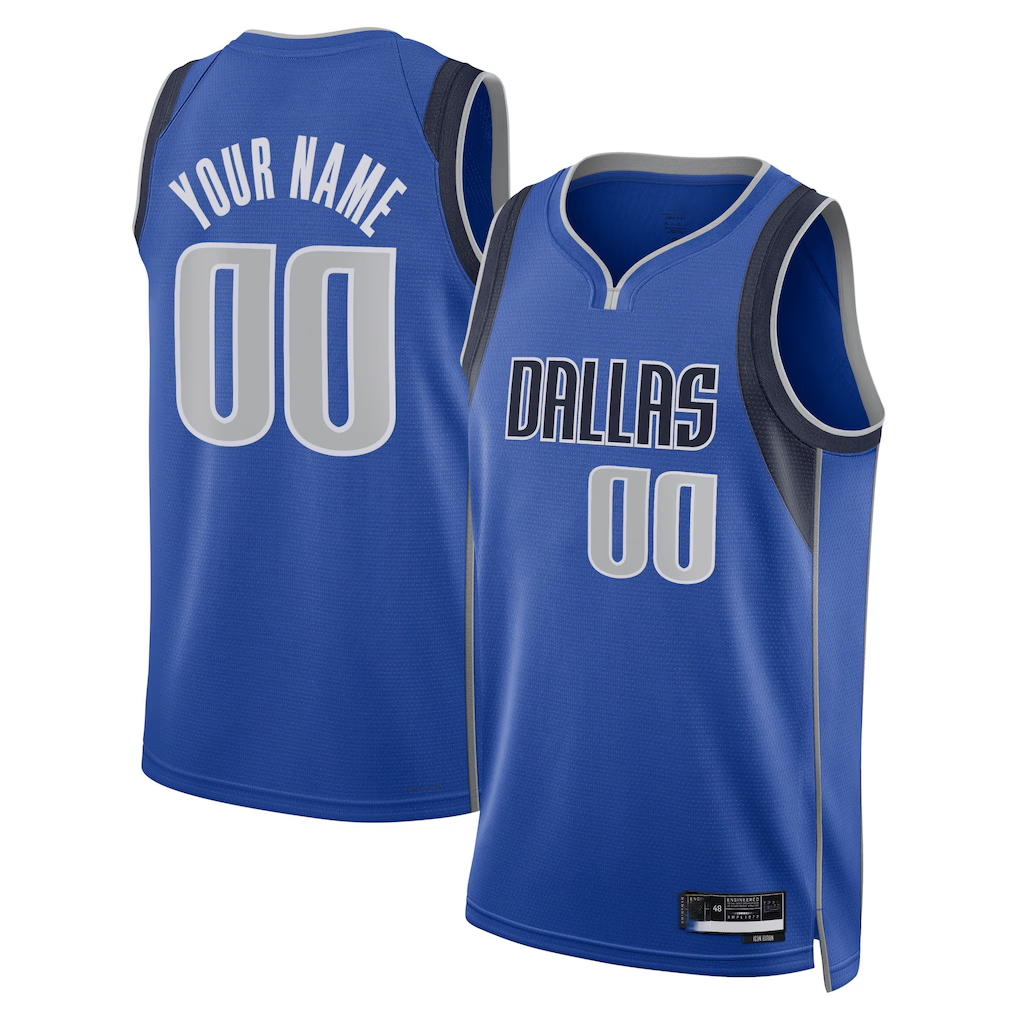 Fenge Custom D.Mavericks Blue Swingman Jerseys - Icon Edition