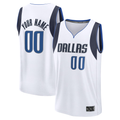 Fenge Custom D.Mavericks White Fast Break Jerseys - Association Edition