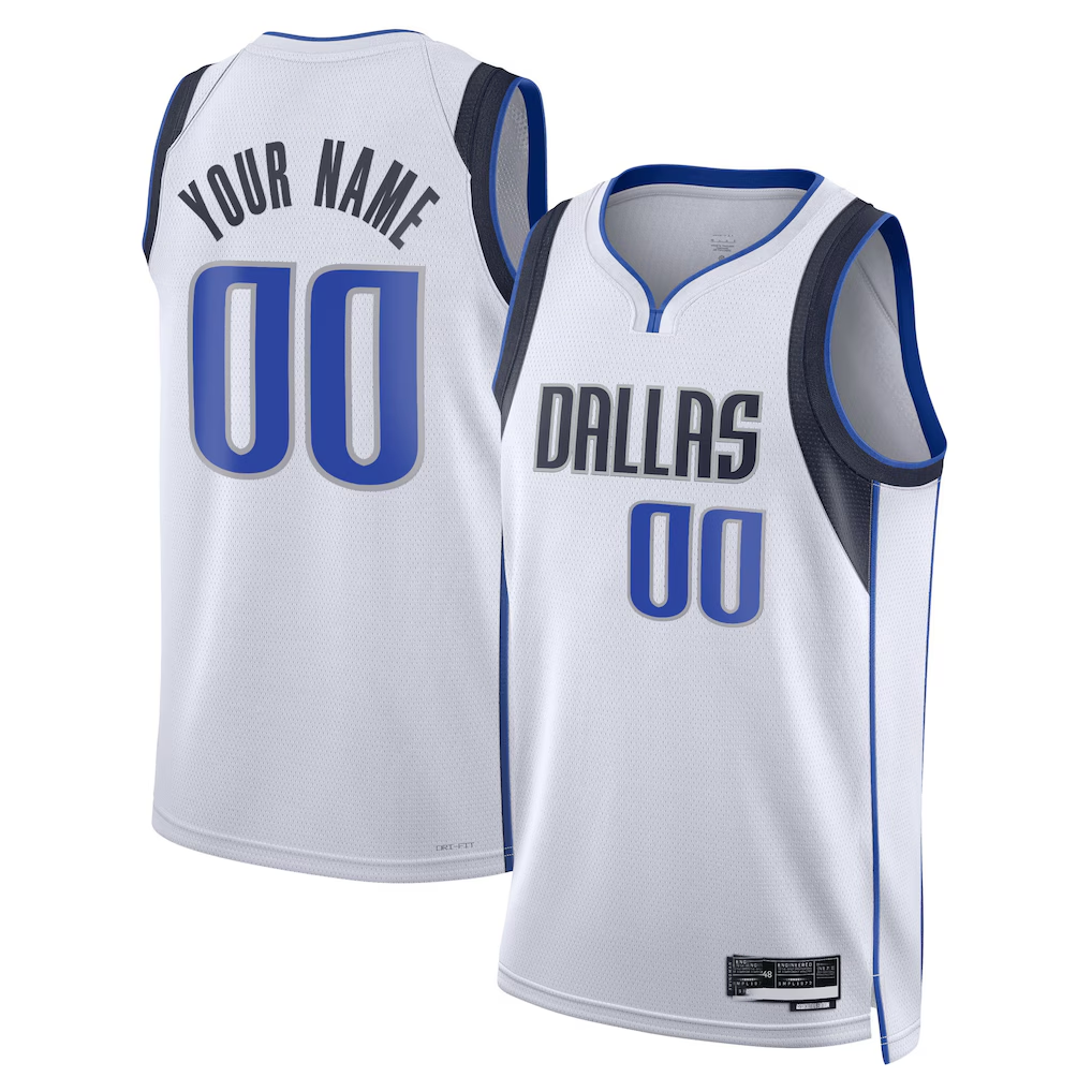 Fenge Custom D.Mavericks White Swingman Jerseys - Association Edition