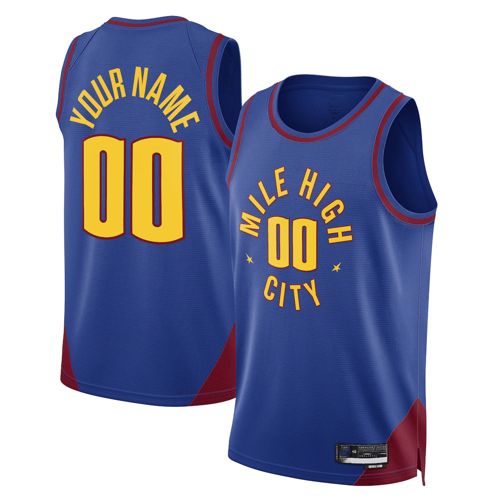 Fenge Custom D.Nuggets Blue 2022-23 Swingman Jerseys - Statement Edition