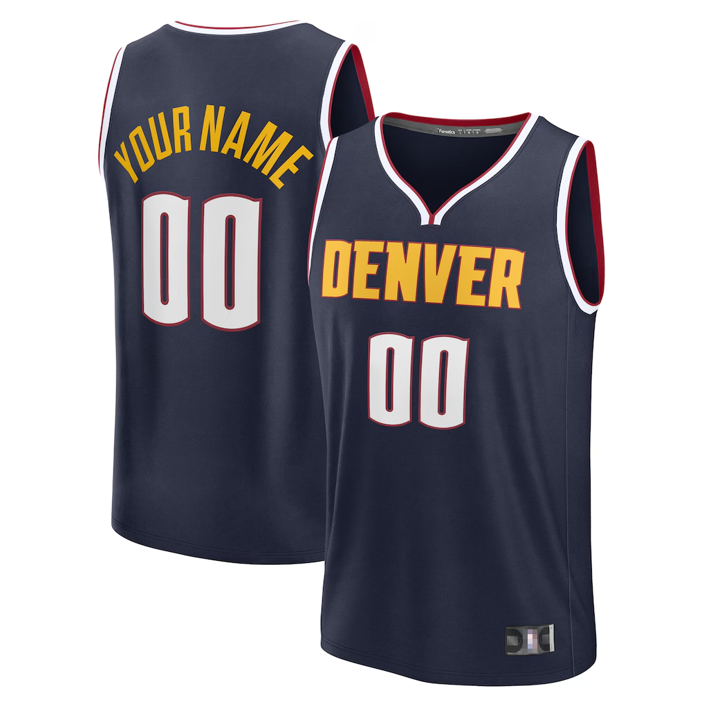 Fenge Custom D.Nuggets Navy Fast Break Jerseys - Icon Edition