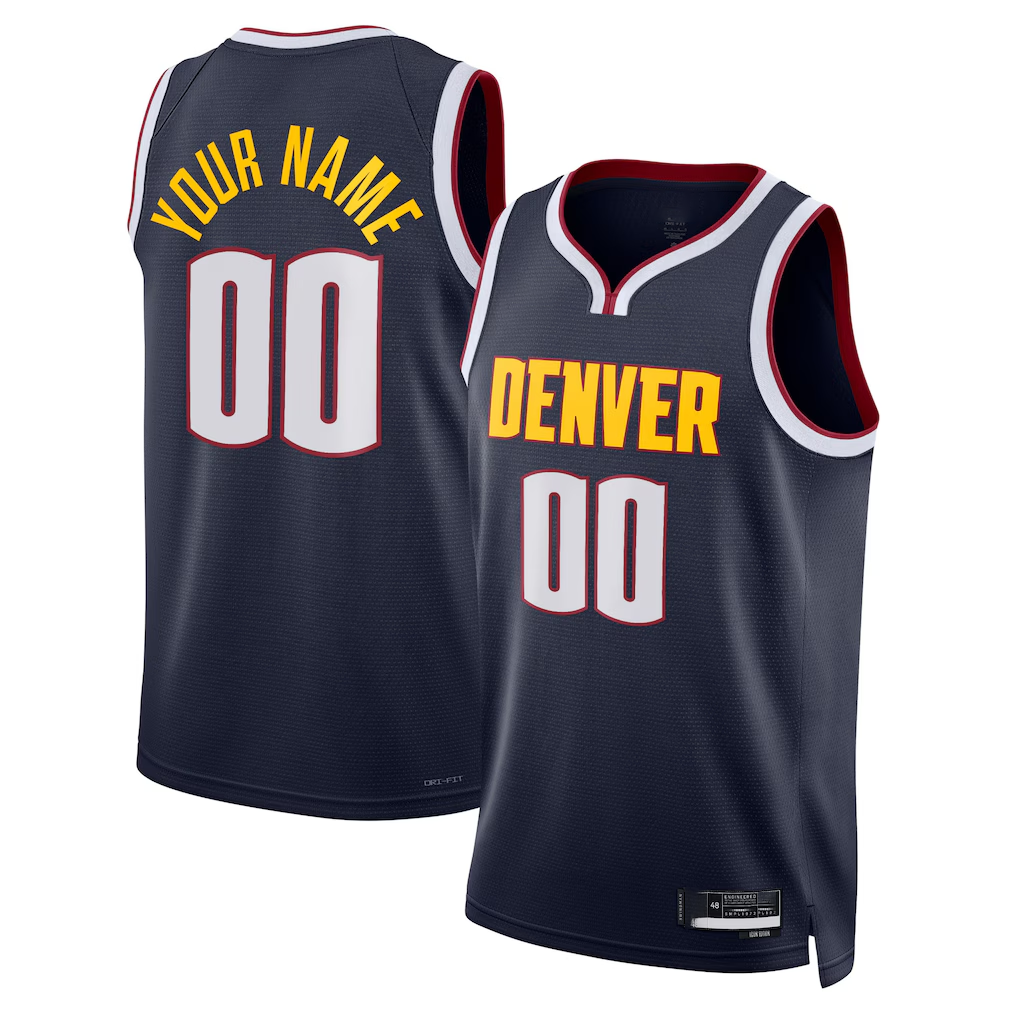 Fenge Custom D.Nuggets Navy Swingman Jerseys - Icon Edition