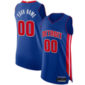 Fenge Custom D.Pistons Blue Authentic Jerseys - Icon Edition