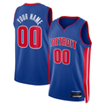 Fenge Custom D.Pistons Blue Swingman Jerseys - Icon Edition