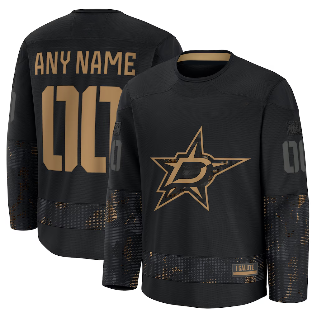 Fenge Custom D.Stars Black 2024 Military Appreciation Practice Jerseys