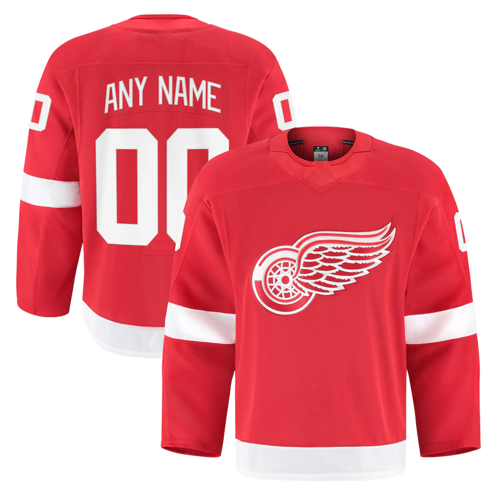 Fenge Custom D.Red wings Red Home Authentic Pro Jerseys