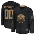 Fenge Custom E.Oilers Black 2024 Military Appreciation Practice Jerseys