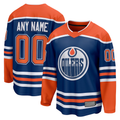Fenge Custom E.Oilers Royal Home Breakaway Jerseys