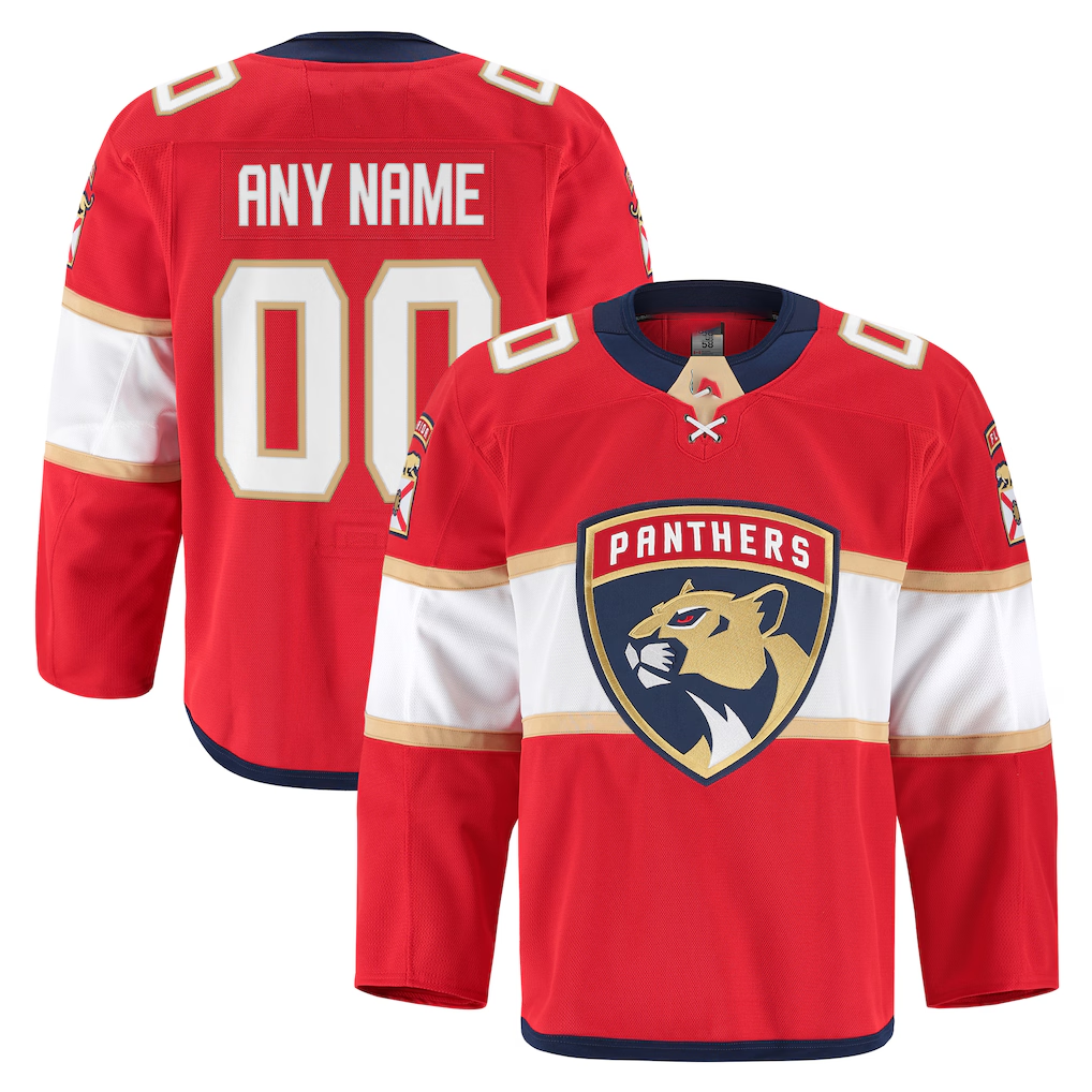 Fenge Custom F.Panthers Red Home Authentic Pro Jerseys