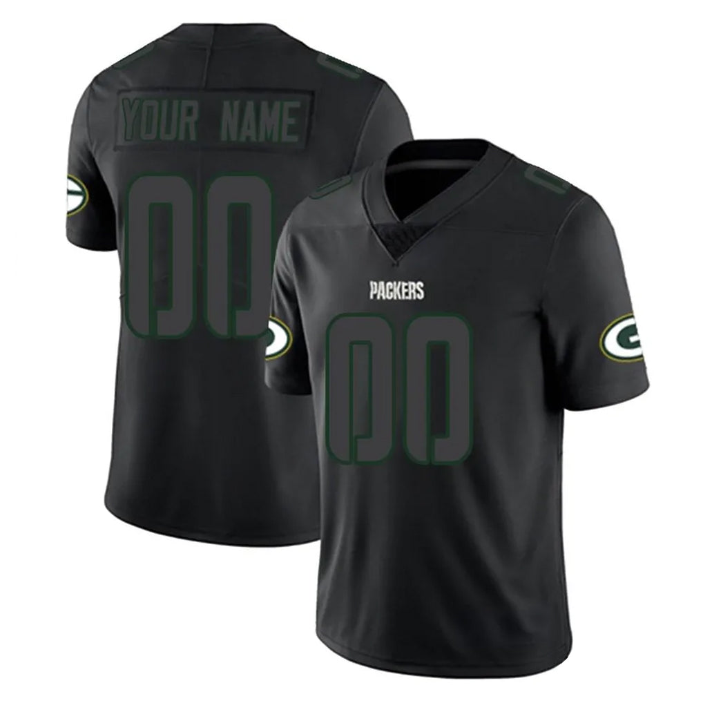 Fenge Custom GB.Packers Black Impact Limited Home Game Any Name & Numbers Stitched Jerseys