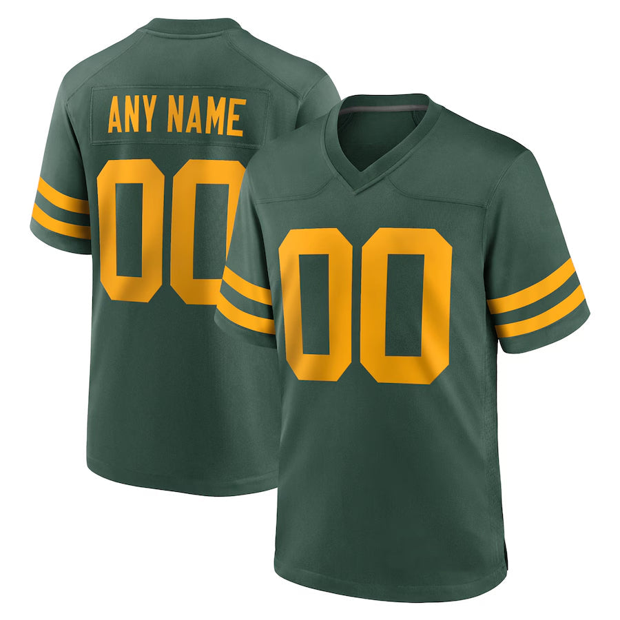 Fenge Custom GB. Packers Green Alternate Game Stitched Jerseys