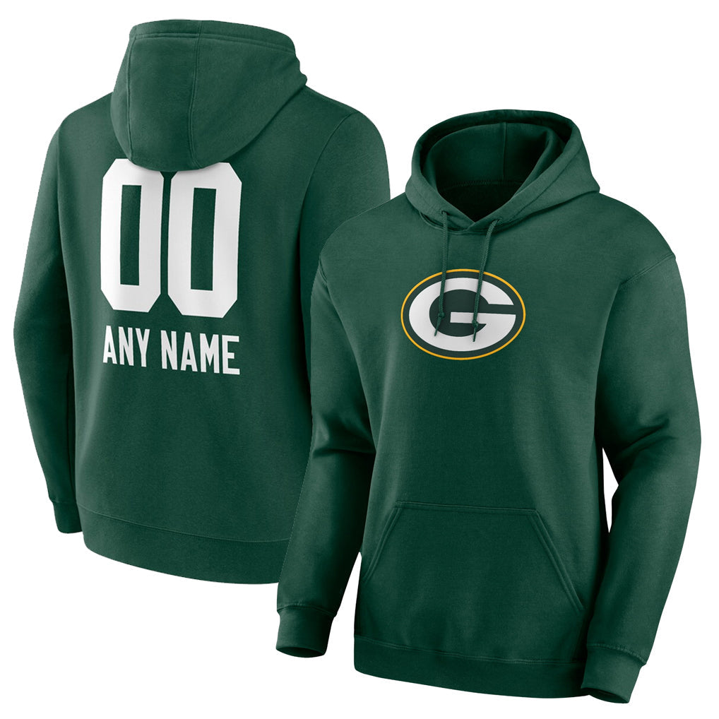 Fenge Custom GB.Packers Green Logo Pullover Hoodies Limited Game Any Name & Numbers Stitched Jerseys
