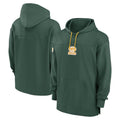 Fenge Custom GB.Packers Green Sideline Pullover Hoodie Stitched Jerseys