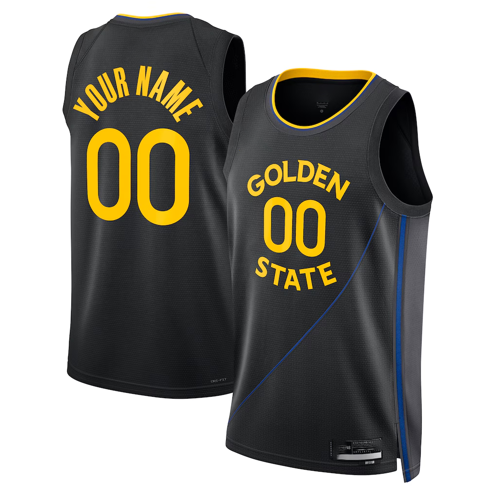 Fenge Custom G.State Warriors Black 2024-25 Swingman Jerseys - Statement Edition