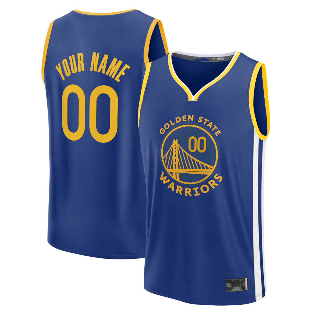 Fenge Custom G.State Warriors Royal Fast Break Jerseys - Icon Edition