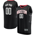 Fenge Custom H.Rockets Black Fast Break Replica Stitched Jerseys-Statement Edition