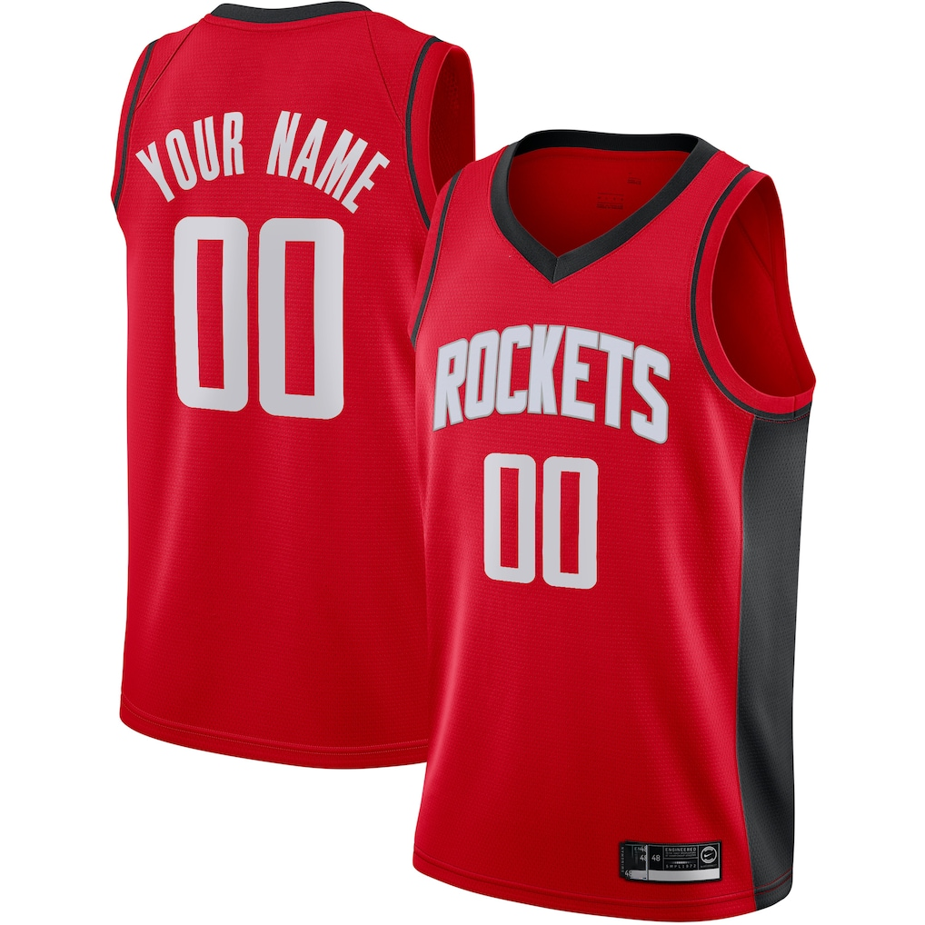 Fenge Custom H.Rockets Red Swingman Stitched Jerseys-Icon Edition