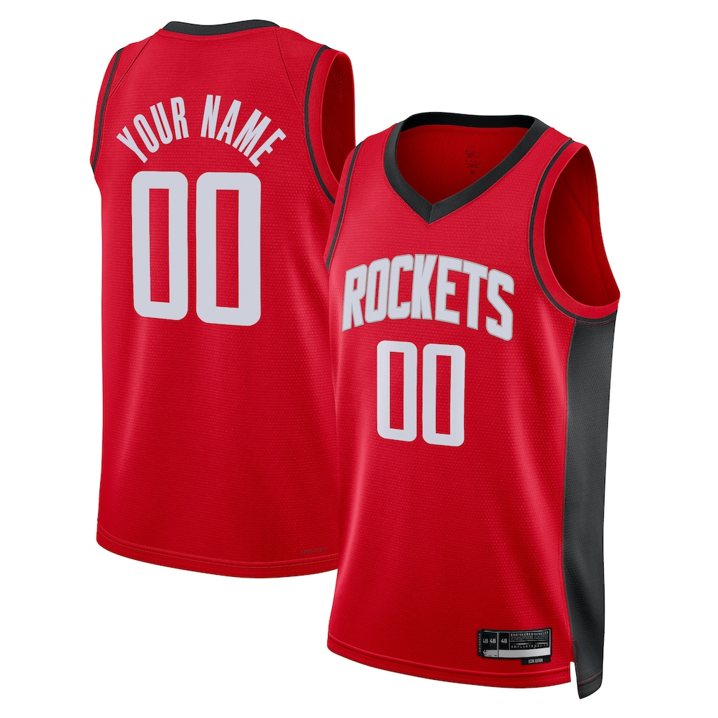 Fenge Custom H.Rockets Red Swingman Stitched Jerseys-Icon Edition