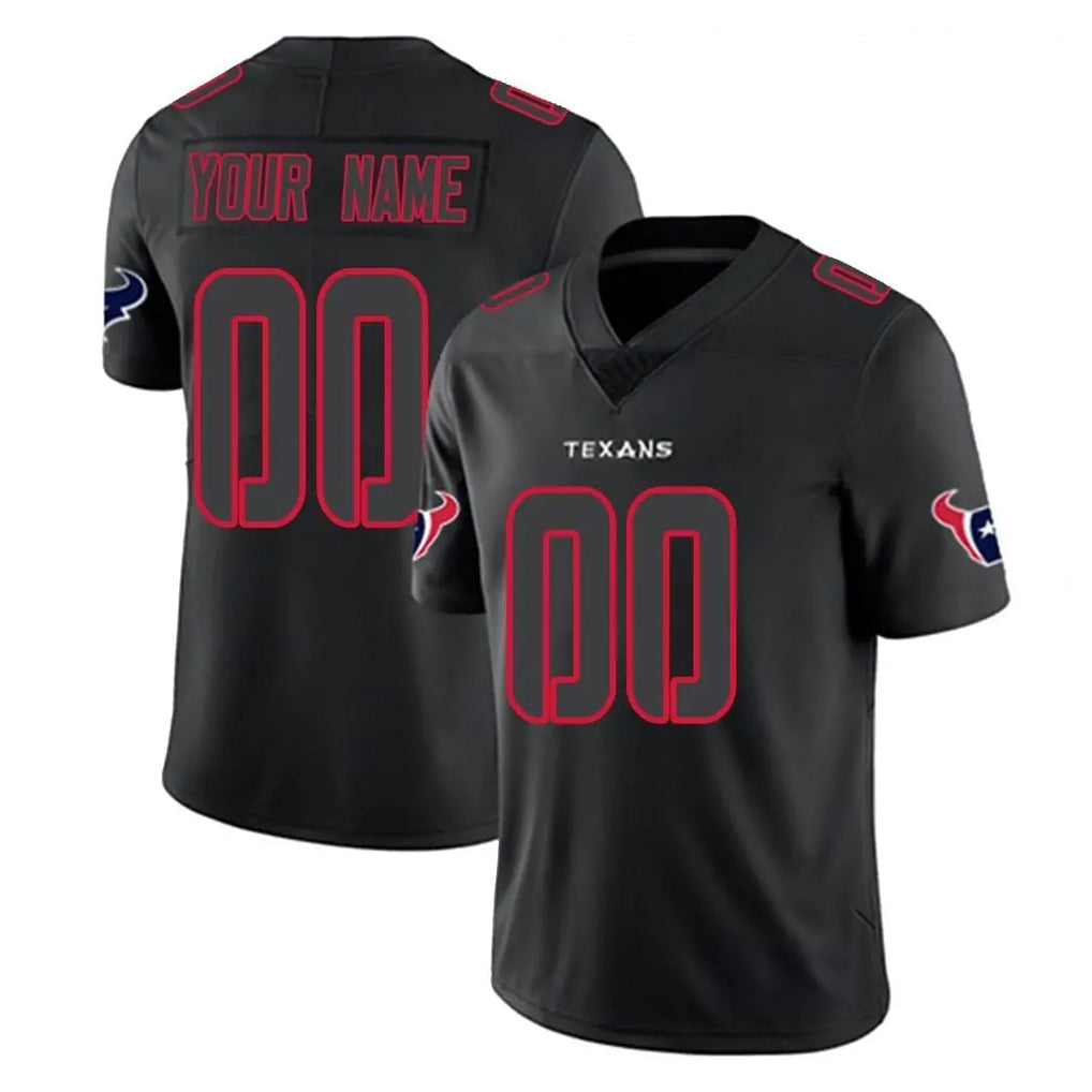 Fenge Custom H.Texans Black Impact Limited Game Any Name & Numbers Stitched Jerseys