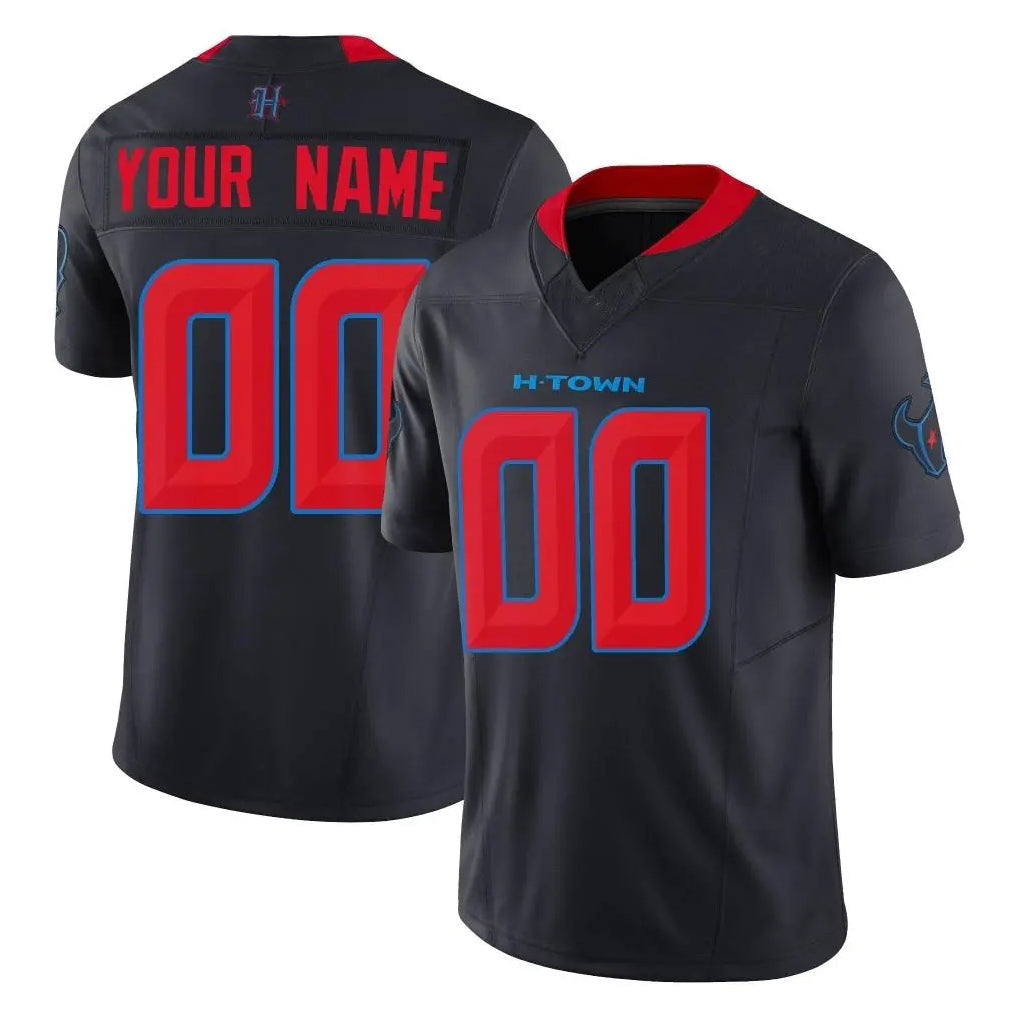 Fenge Custom H.Texans Navy Limited 2nd Alternate Vapor F.U.S.E. Home Game Any Name & Numbers Stitched Jerseys
