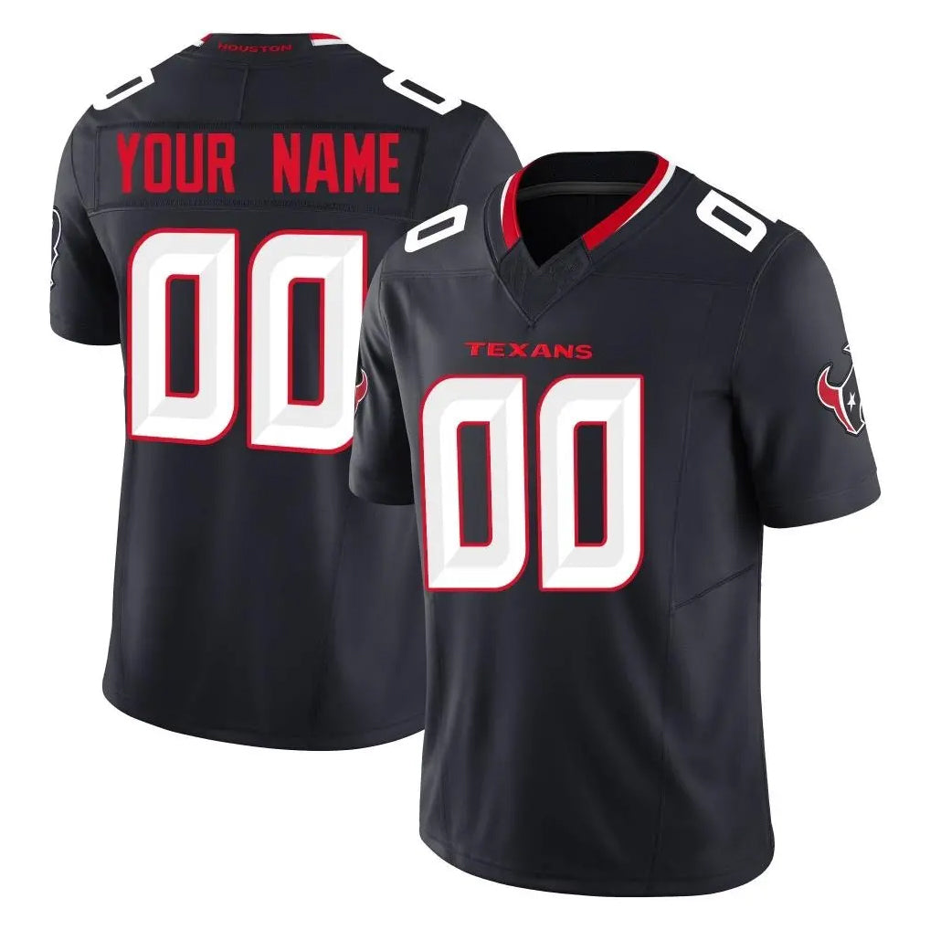 Fenge Custom H.Texans Navy Limited Alternate Vapor F.U.S.E. Home Game Any Name & Numbers Stitched Jerseys