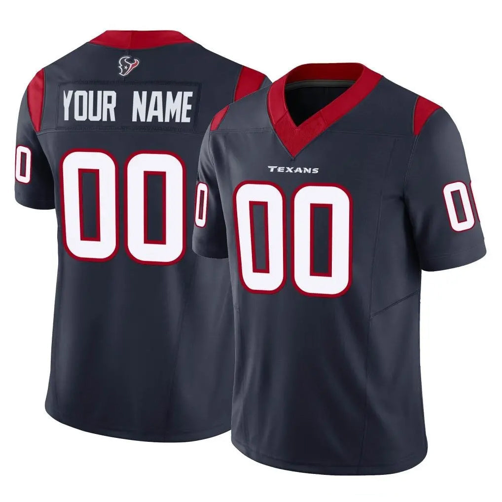 Fenge Custom H.Texans Navy Limited Vapor F.U.S.E. Home Game Any Name & Numbers Stitched Jerseys