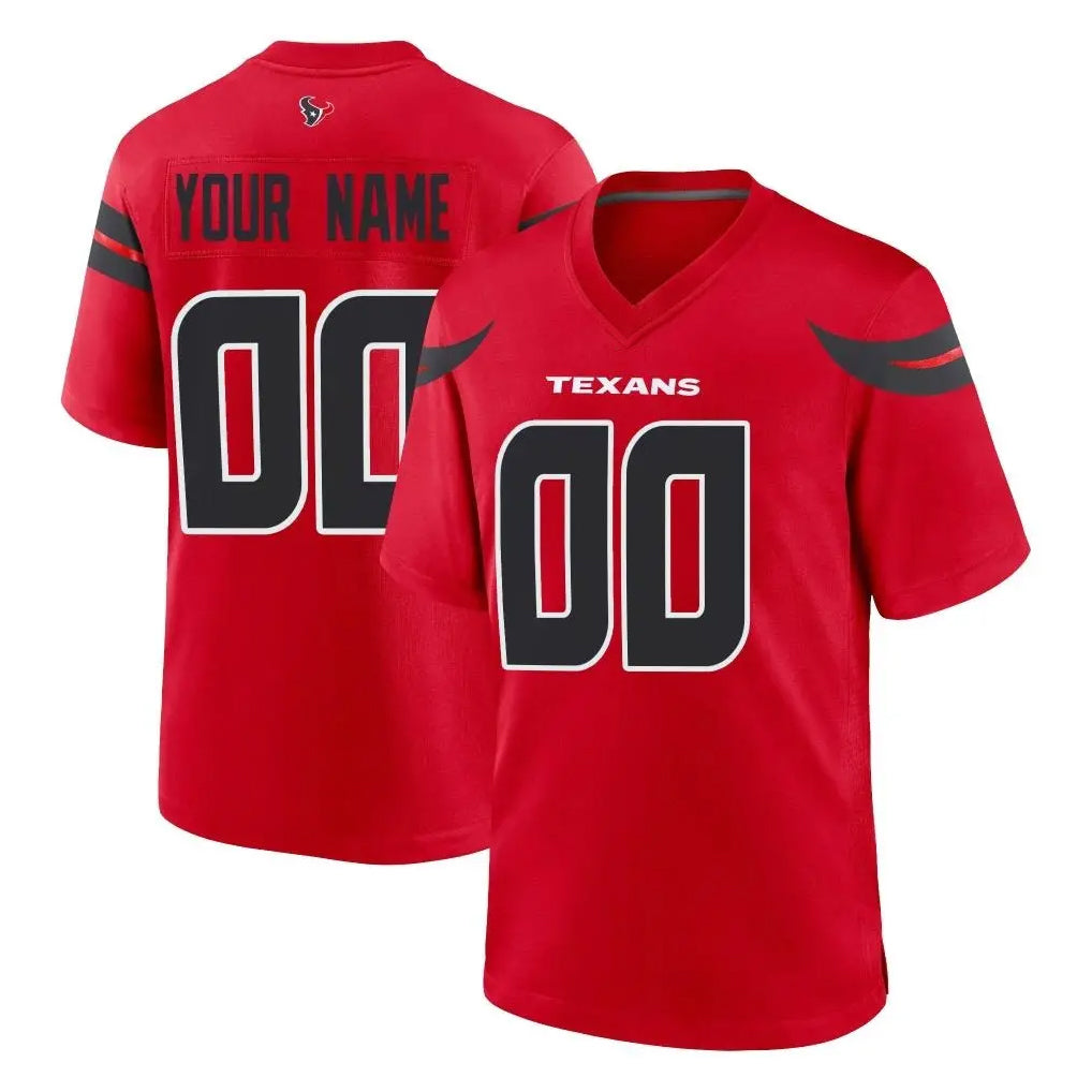Fenge Custom H.Texans Red Alternate Home Game Any Name & Numbers Stitched Jerseys