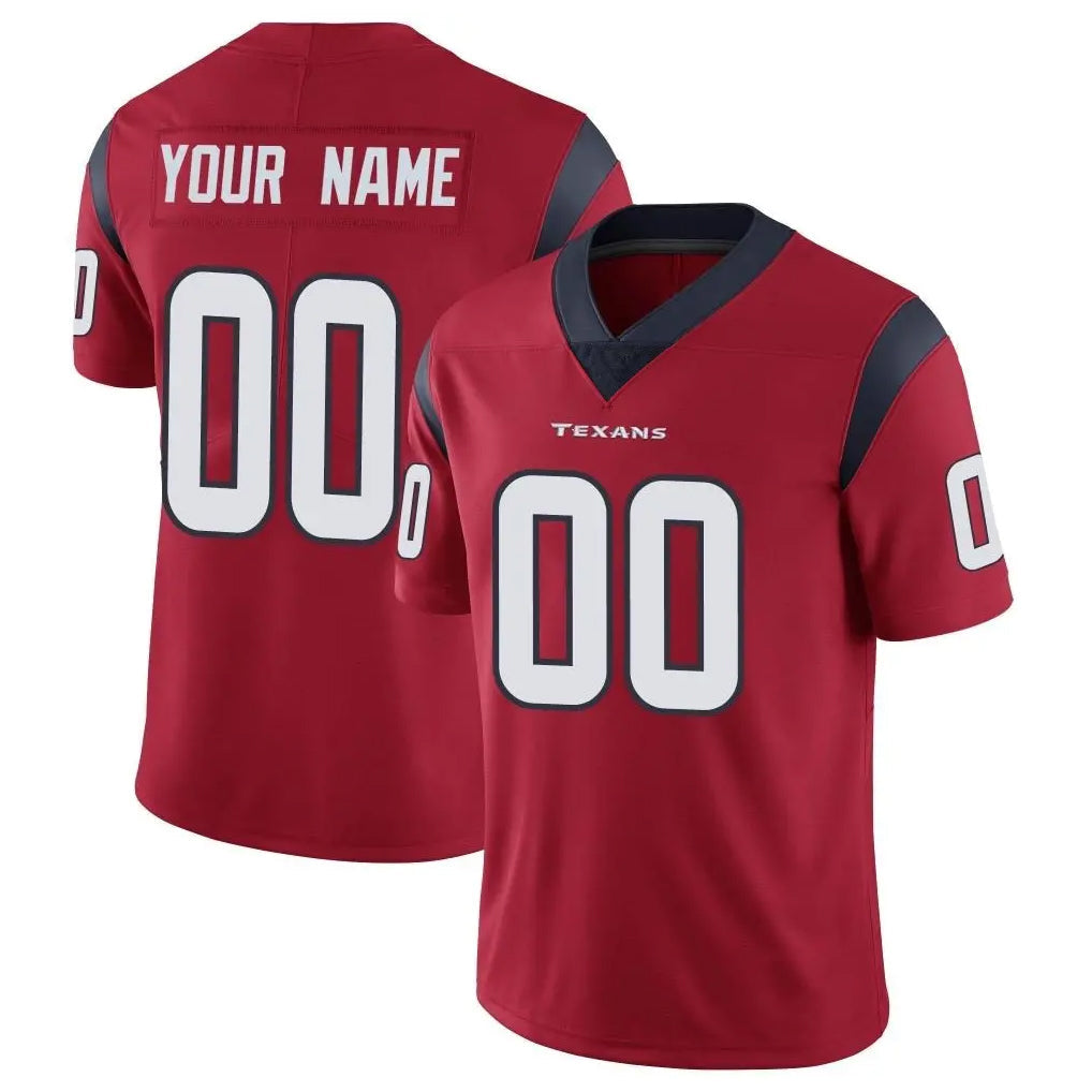 Fenge Custom H.Texans Red Limited Vapor Untouchable Home Game Any Name & Numbers Stitched Jerseys