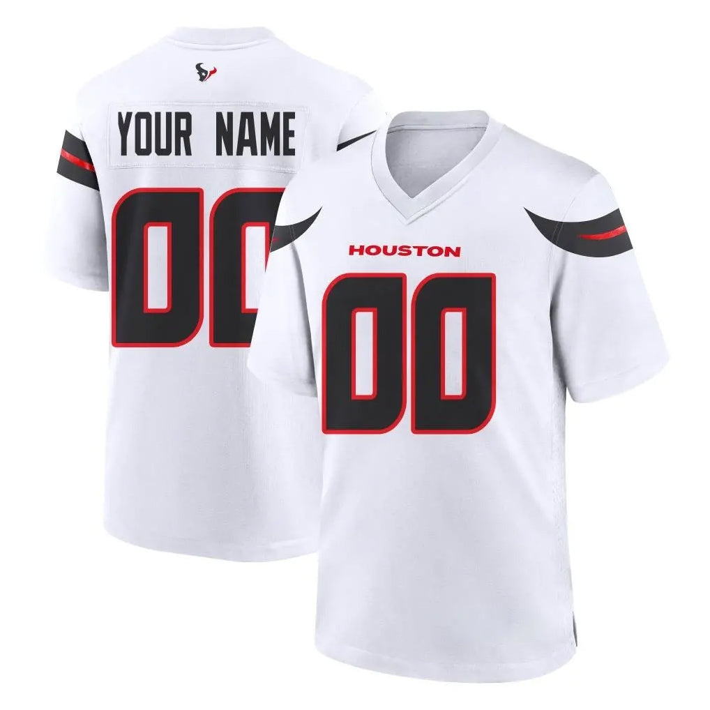 Fenge Custom H.Texans White Home Game Any Name & Numbers Stitched Jerseys