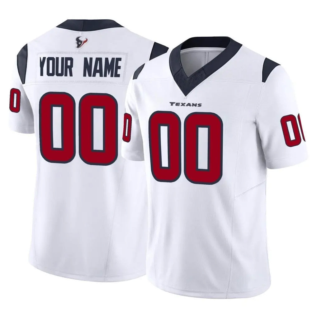 Fenge Custom H.Texans White Limited Vapor F.U.S.E. Home Game Any Name & Numbers Stitched Jerseys