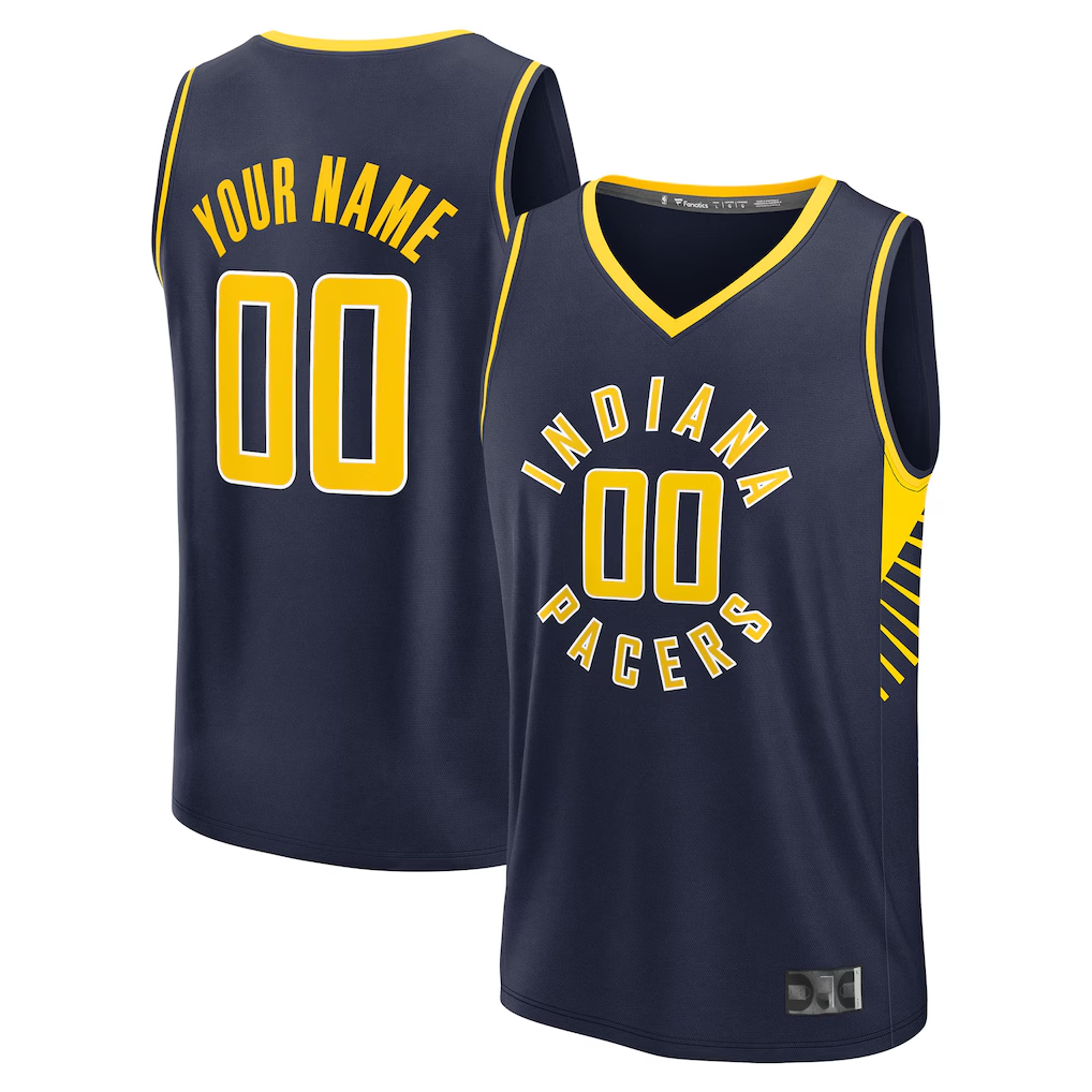 Fenge Custom I.Pacers  Navy Fast Break Jerseys - Icon Edition