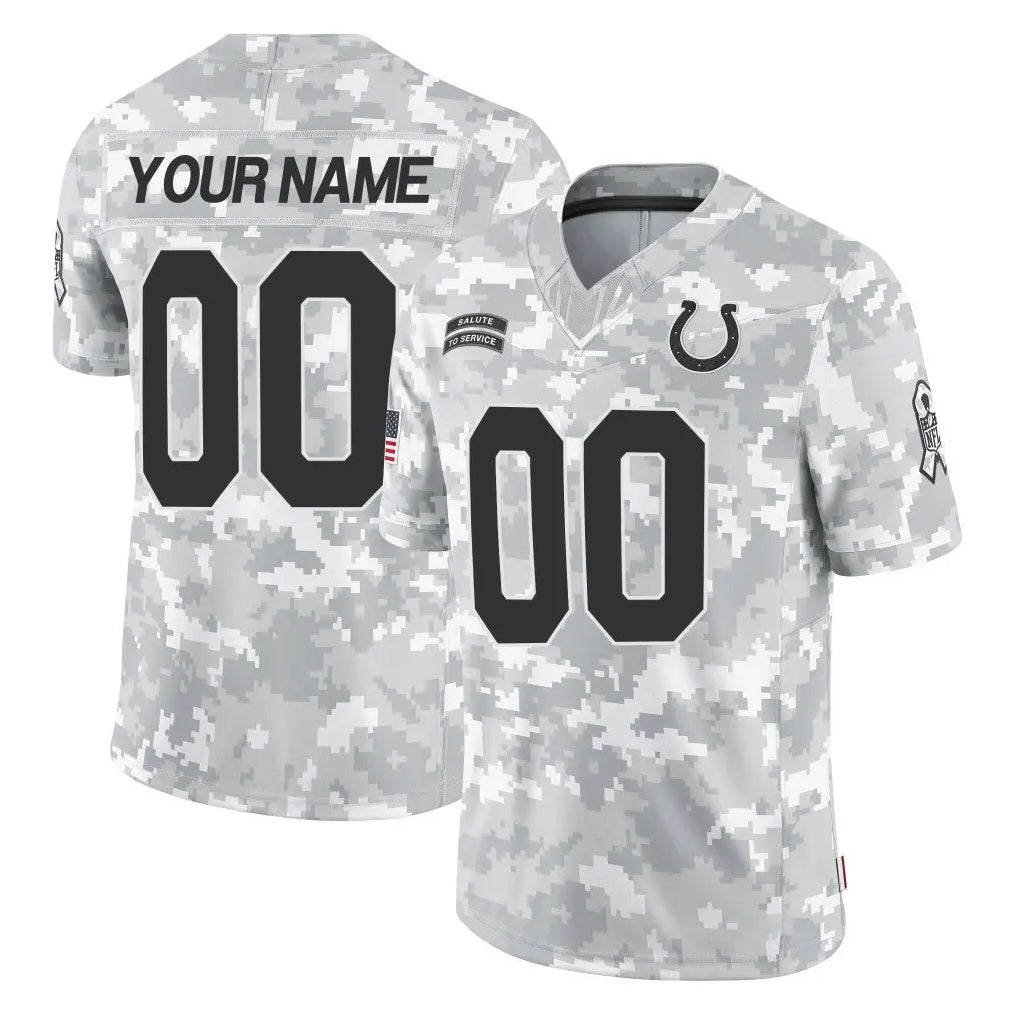 Fenge Custom IN.Colts Arctic Camo Salute To Service Limited Game Any Name & Numbers Stitched Jerseys