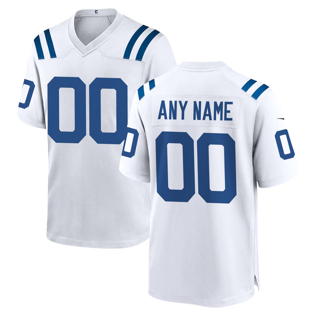 Fenge Custom IN.Colts White Home Game Any Name & Numbers Stitched Jerseys