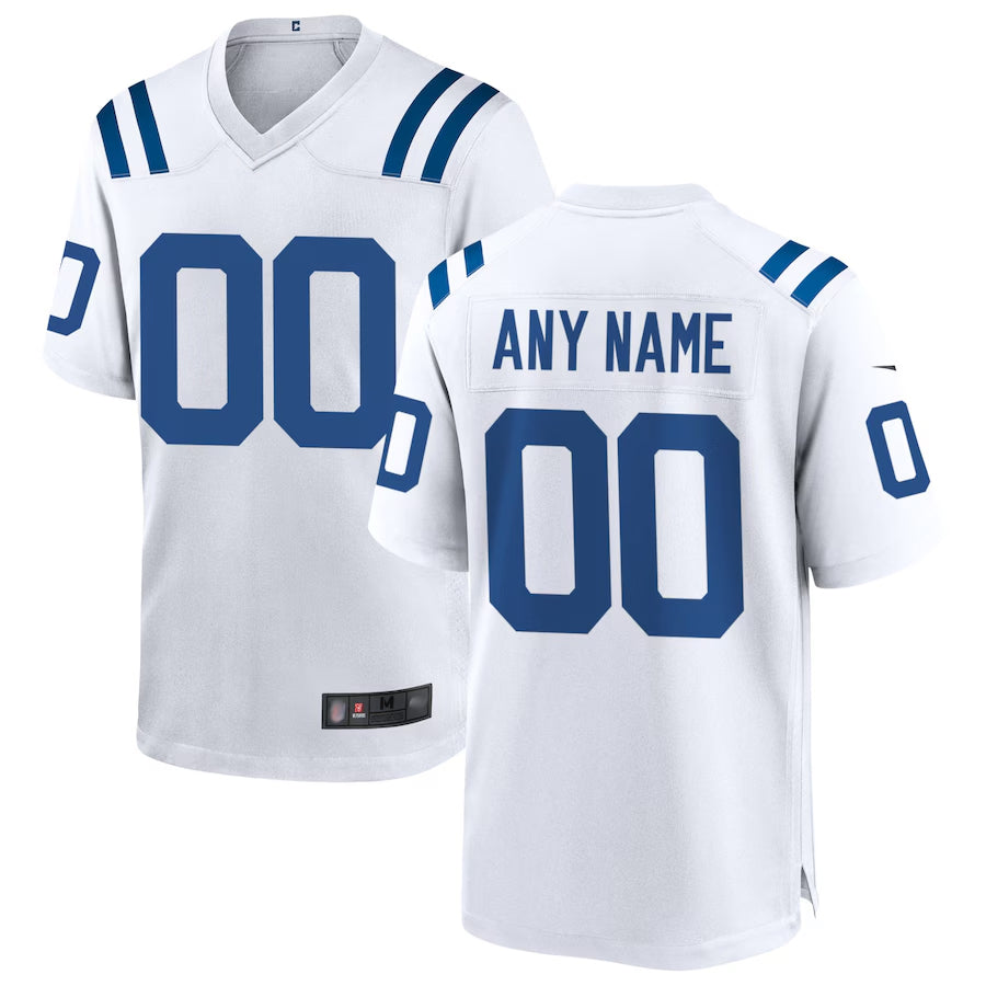 Fenge Custom IN.Colts White Replica Home Game Stitched Jerseys