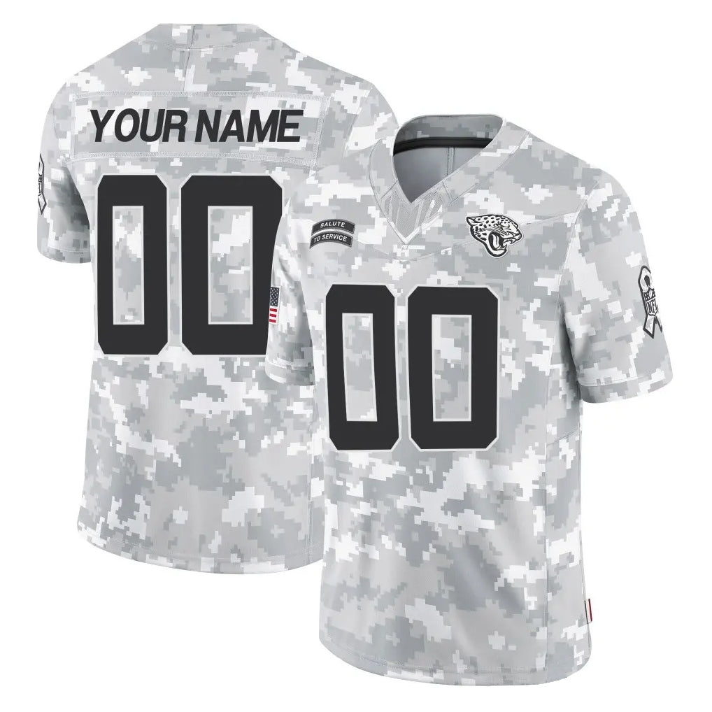 Fenge Custom J.Jaguars Arctic Camo Salute To Service Limited Game Any Name & Numbers Stitched Jerseys