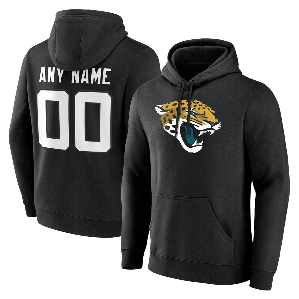 Fenge Custom J.Jaguars Black Pullover Hoodies Limited Any Name & Numbers Stitched Jerseys