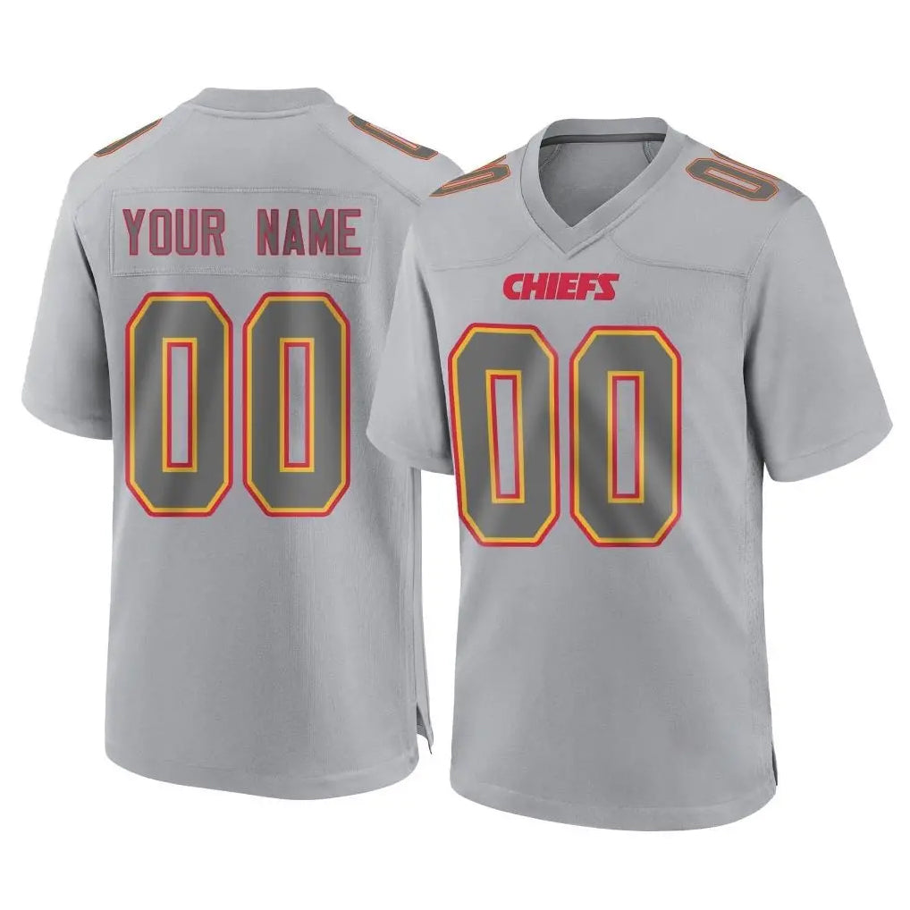 Fenge Custom KC.Chiefs Gray Atmosphere Fashion Game Any Name & Numbers Stitched Jerseys