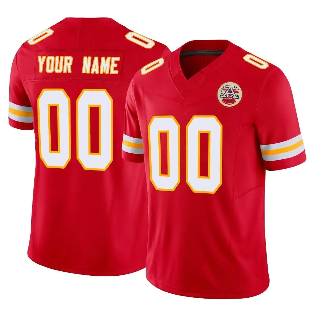 Fenge Custom KC.Chiefs Red Limited Vapor F.U.S.E. Home Game Any Name & Numbers Stitched Jerseys
