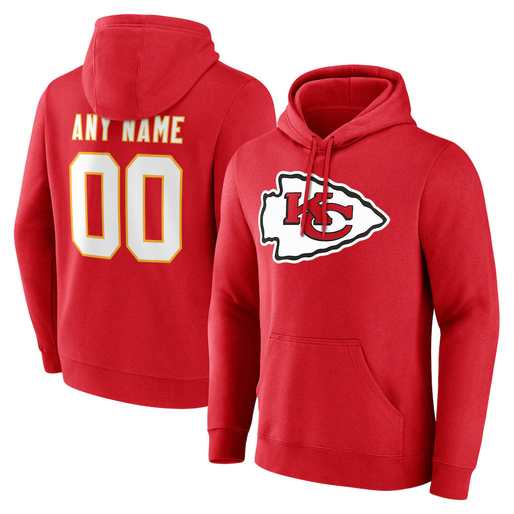 Fenge Custom KC.Chiefs Red LoGo Pullover Hoodies Limited Any Name & Numbers Stitched Jerseys