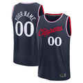 Fenge Custom LA.Clippers Navy Fast Break Stitched Jerseys- Icon Edition