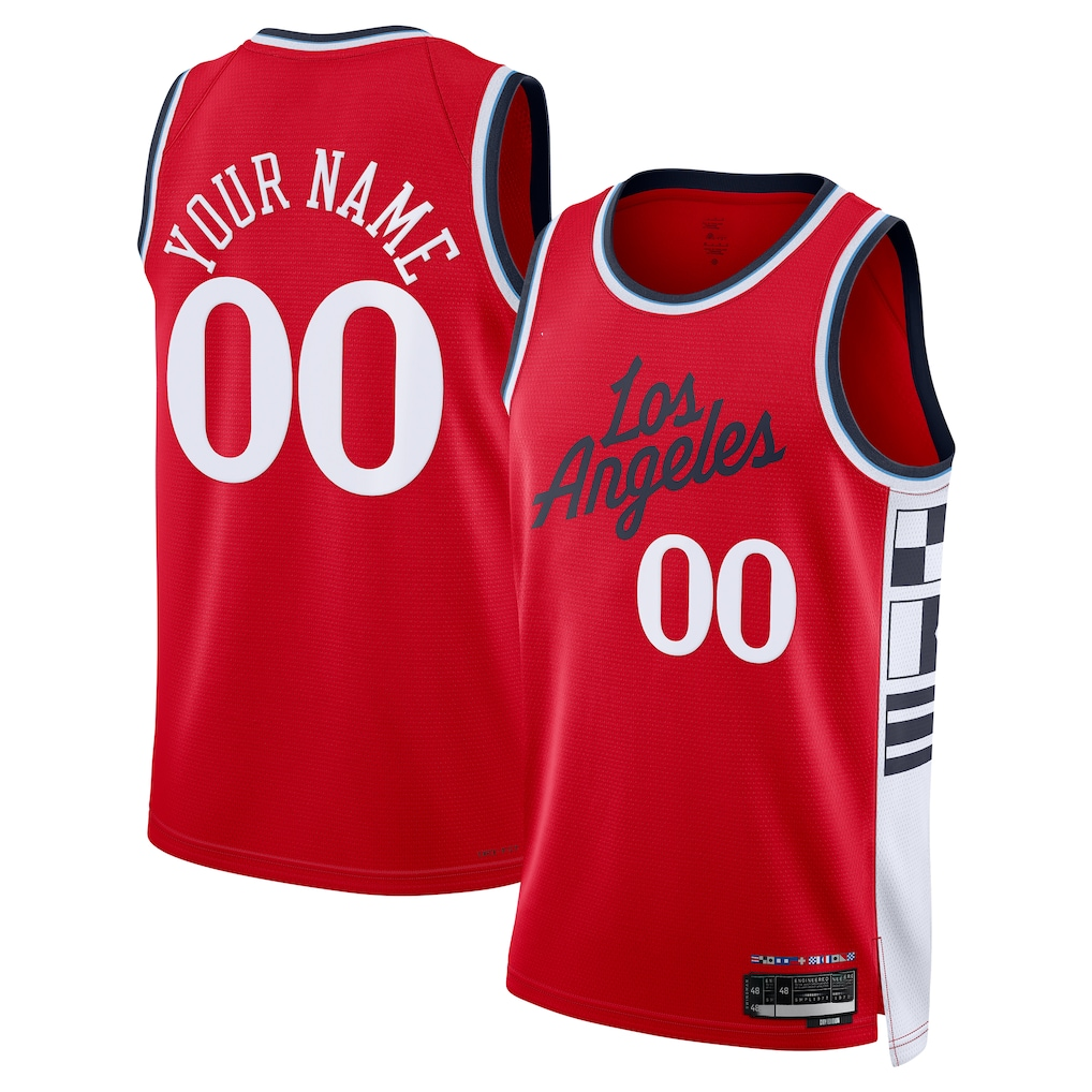 Fenge Custom LA.Clippers Red 2024-2025 Swingman Stitched Jerseys - Statement Edition