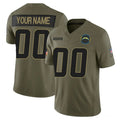 Fenge Custom LA.Chargers Salute To Service Olive Limited Stitched Jerseys
